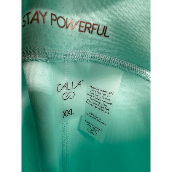 Calia High-Rise Bike Short Women XXL Baby Blue Compression 5" Inseam NWT - Picture 6 of 7